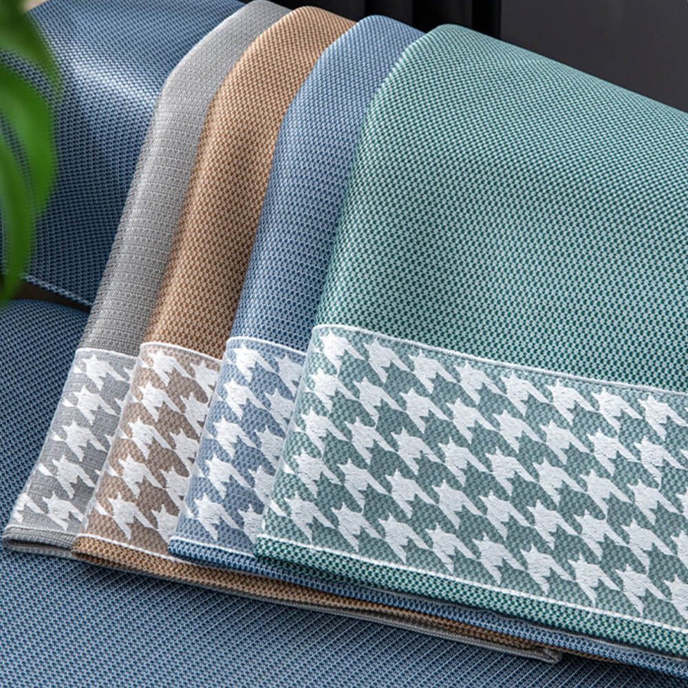 Cooling Houndstooth Ice Silk Breathable Sofa Cover