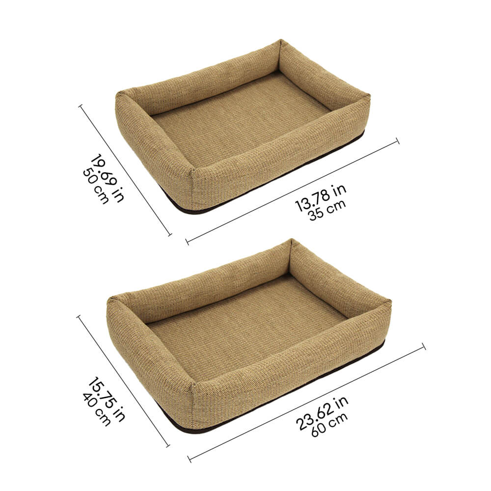 Durable Natural Jute Fibre Scratch-Resistant Cat Bed