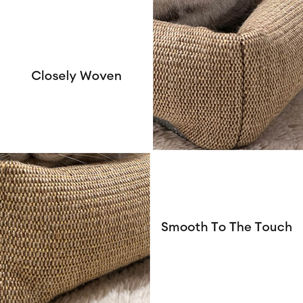 Durable Natural Jute Fibre Scratch-Resistant Cat Bed