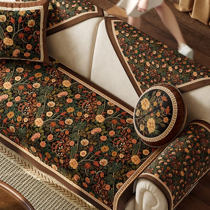 Garden Vintage Luxury Furniture Protector Non-Slip Sofa Cover