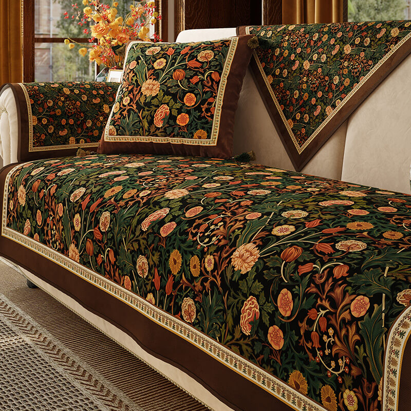 Garden Vintage Luxury Furniture Protector Non-Slip Sofa Cover