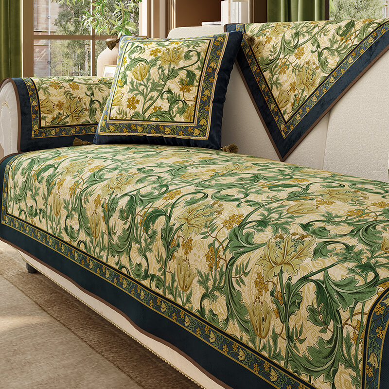 Garden Vintage Luxury Furniture Protector Non-Slip Sofa Cover