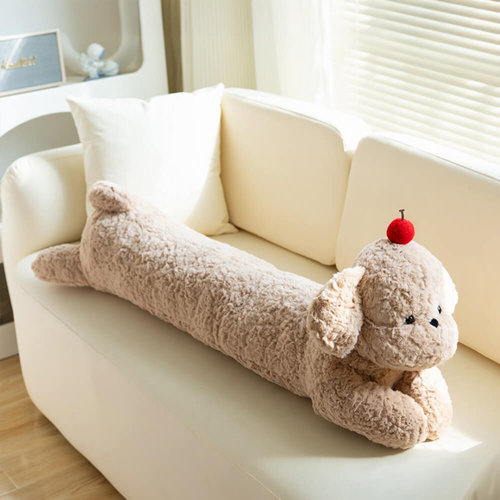 Plush Cherry Dog Cosy Lounging Long Sofa Pillow