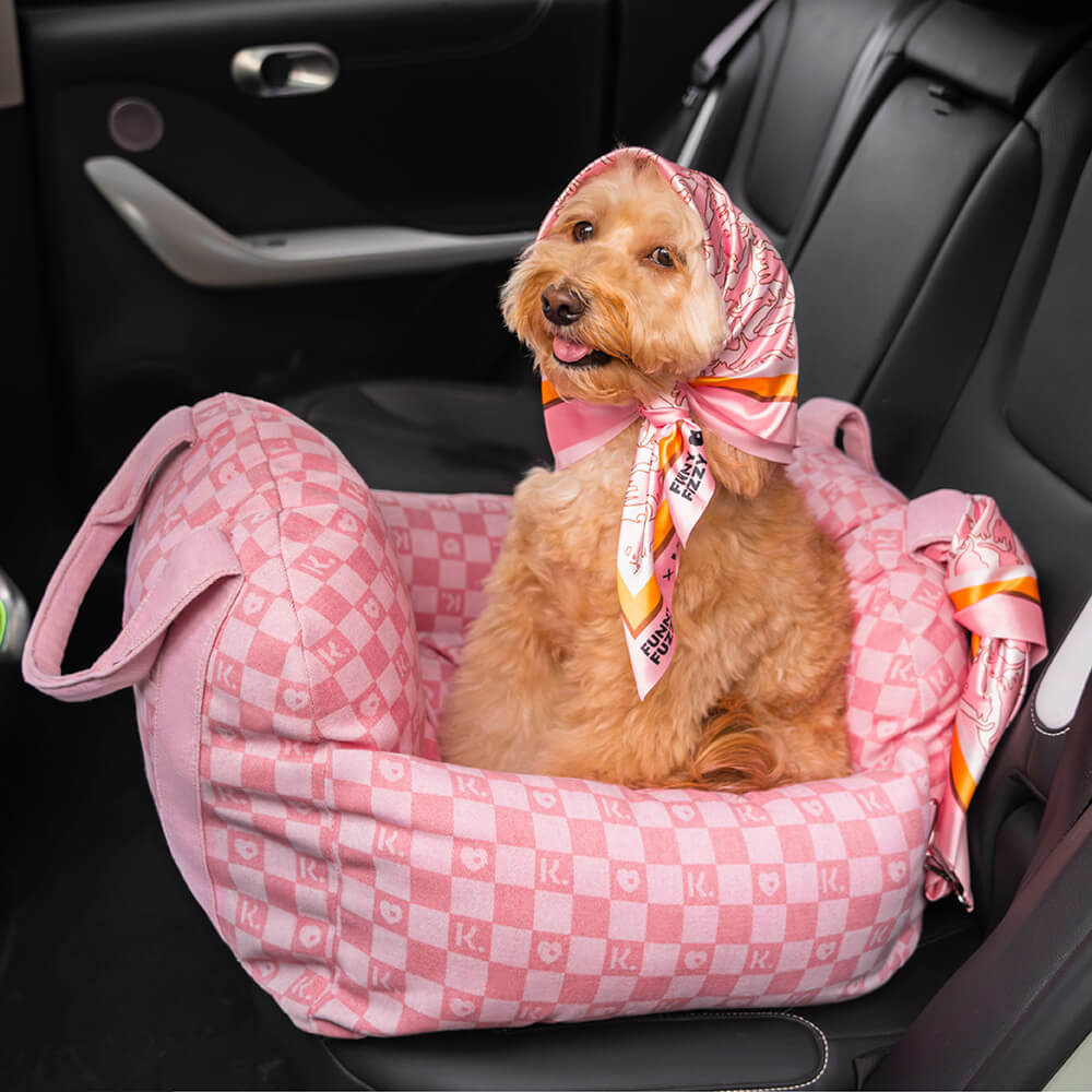 FUNNYFUZZY X Klarna Travel Safety großes Hunde-Autositzbett