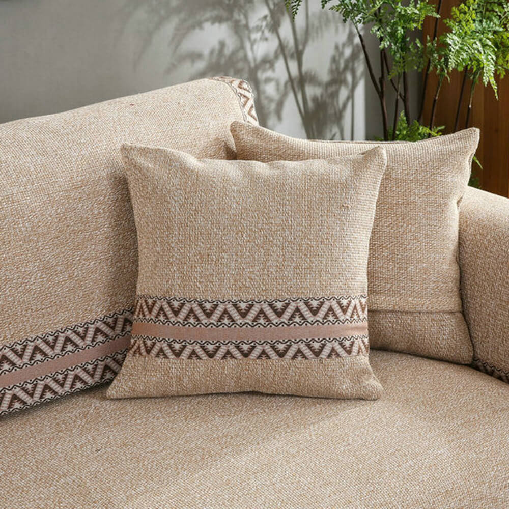 Boho Style Cotton Linen Textured Sofa Cover