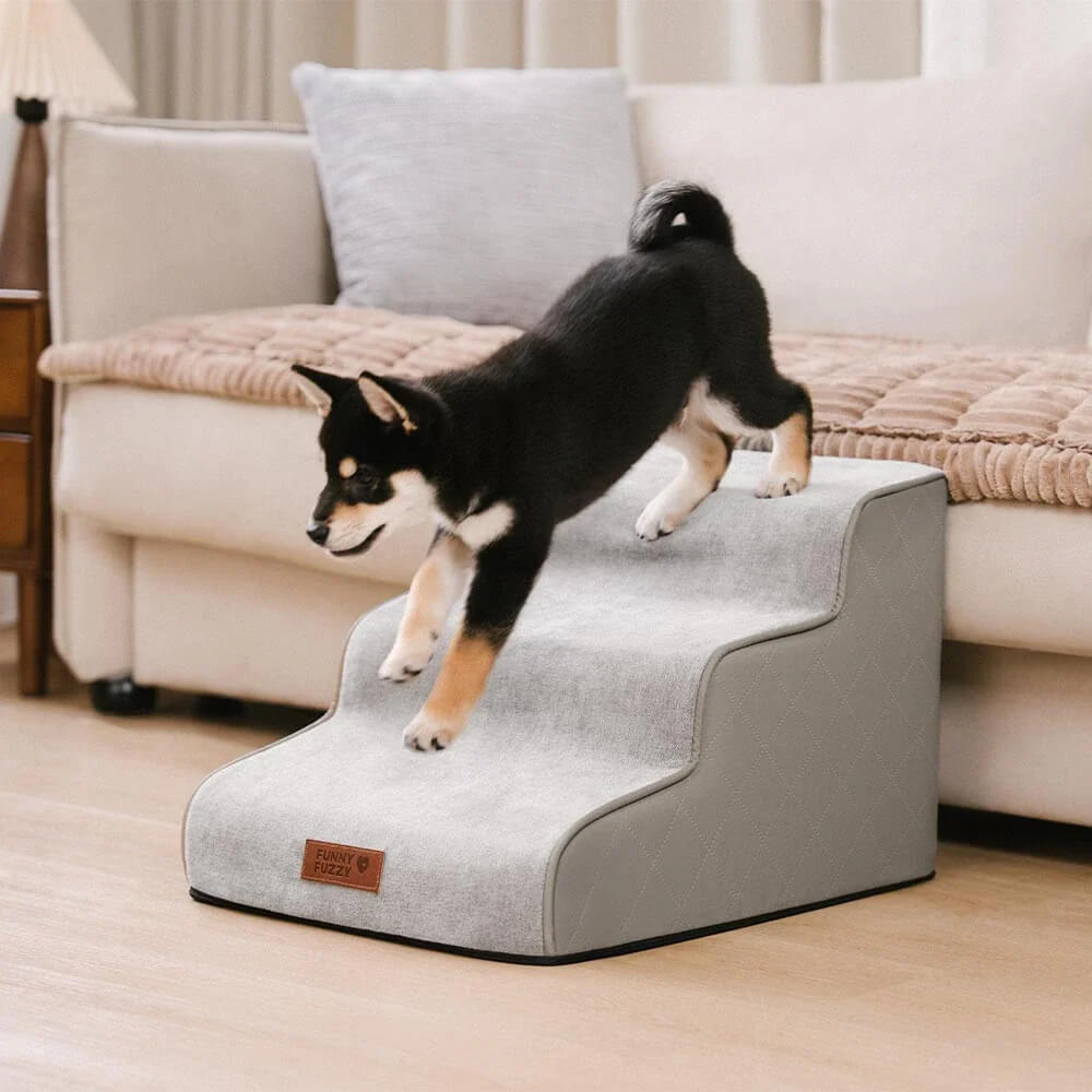 Faux Leather High-Density Sponge Removable Pet Steps - LuxeStep