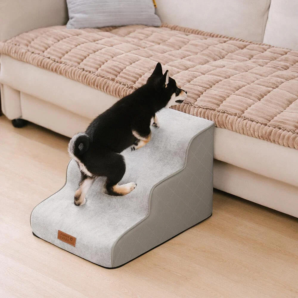 Faux Leather High-Density Sponge Removable Pet Steps - LuxeStep