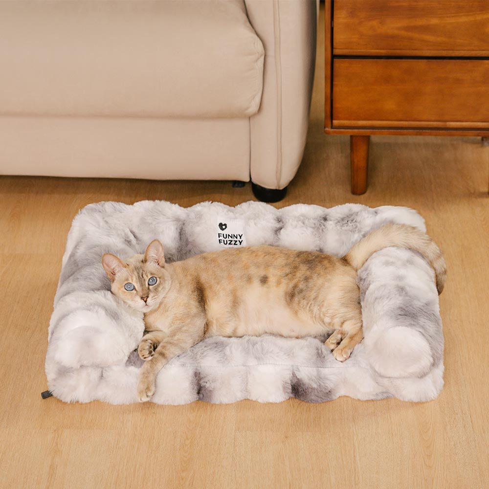 Fluffy Plush Thickened Cosy Calming Cat Sofa Bed