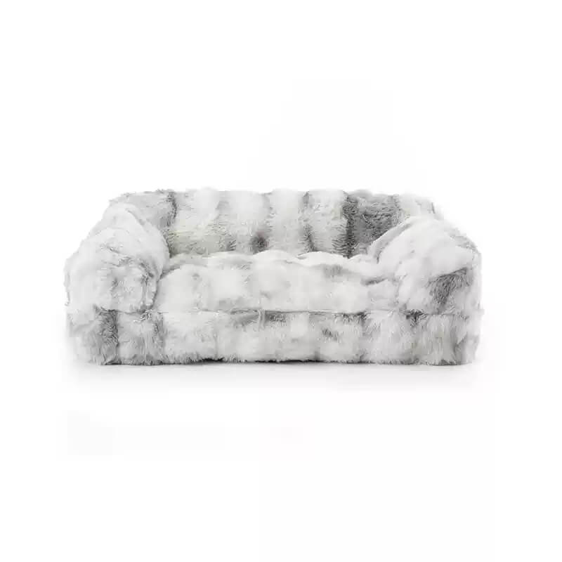 Fluffy Plush Thickened Cosy Pet Calming Bed Dog Cat Sofa Bed