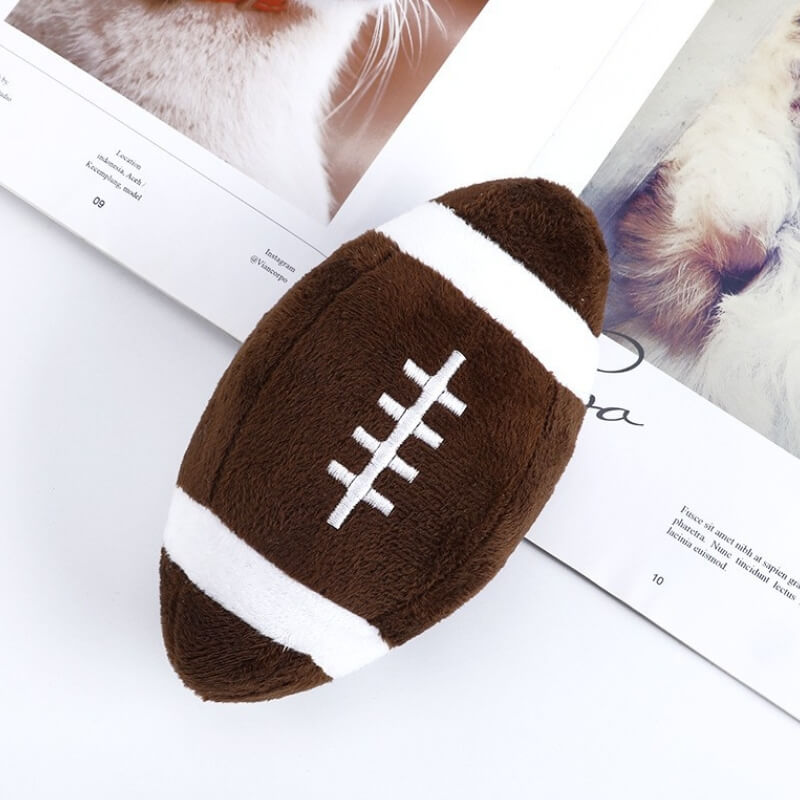 Football Plush Interactive Chew Toy Squeaky Dog Toy