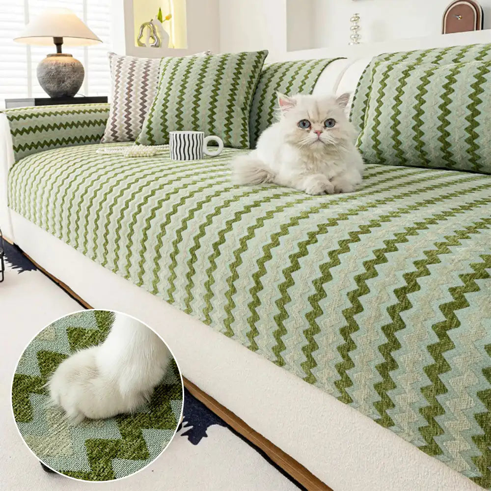 Chenille Art Corrugated Breathable Non-slip Sofa Cover
