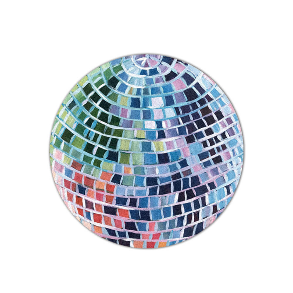 Disco Ball Colour Block Faux Cashmere Round Rug