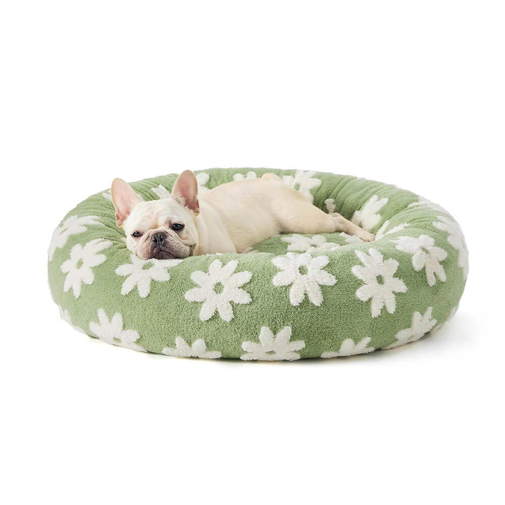 Elegance Floral Chequerboard Orthopaedic Warm Washable Dog & Cat Bed