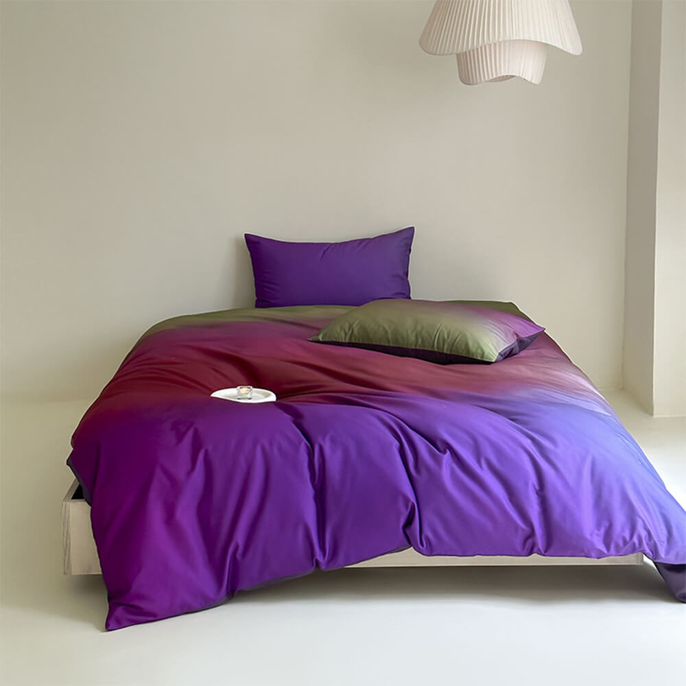 Gradient Colour Ultra-Soft Warm Cotton Bed Sheet Set