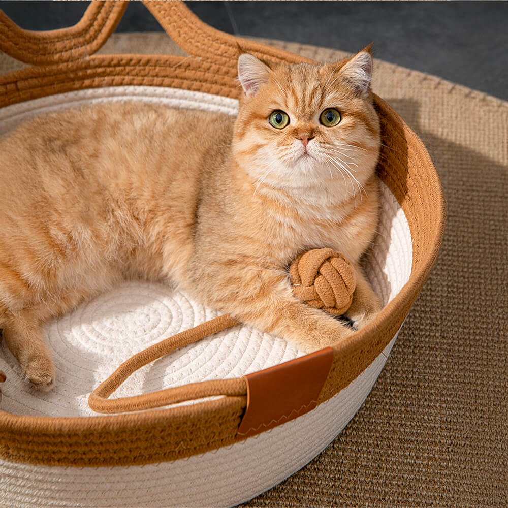 Handmade Cosy Multi-Use Durable Woven Cat Nest Bed