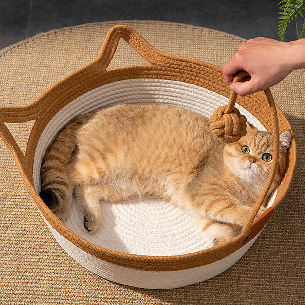 Handmade Cosy Multi-Use Durable Woven Cat Nest Bed