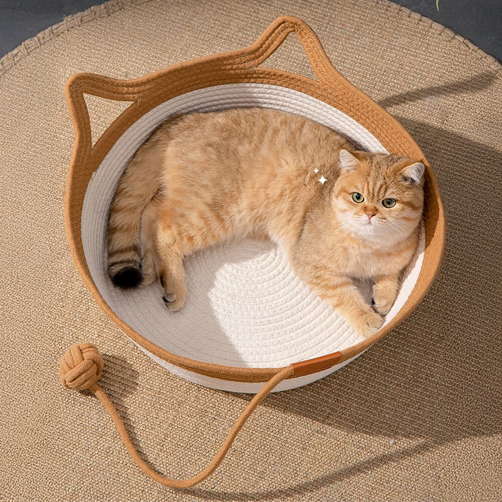 Handmade Cosy Multi-Use Durable Woven Cat Nest Bed