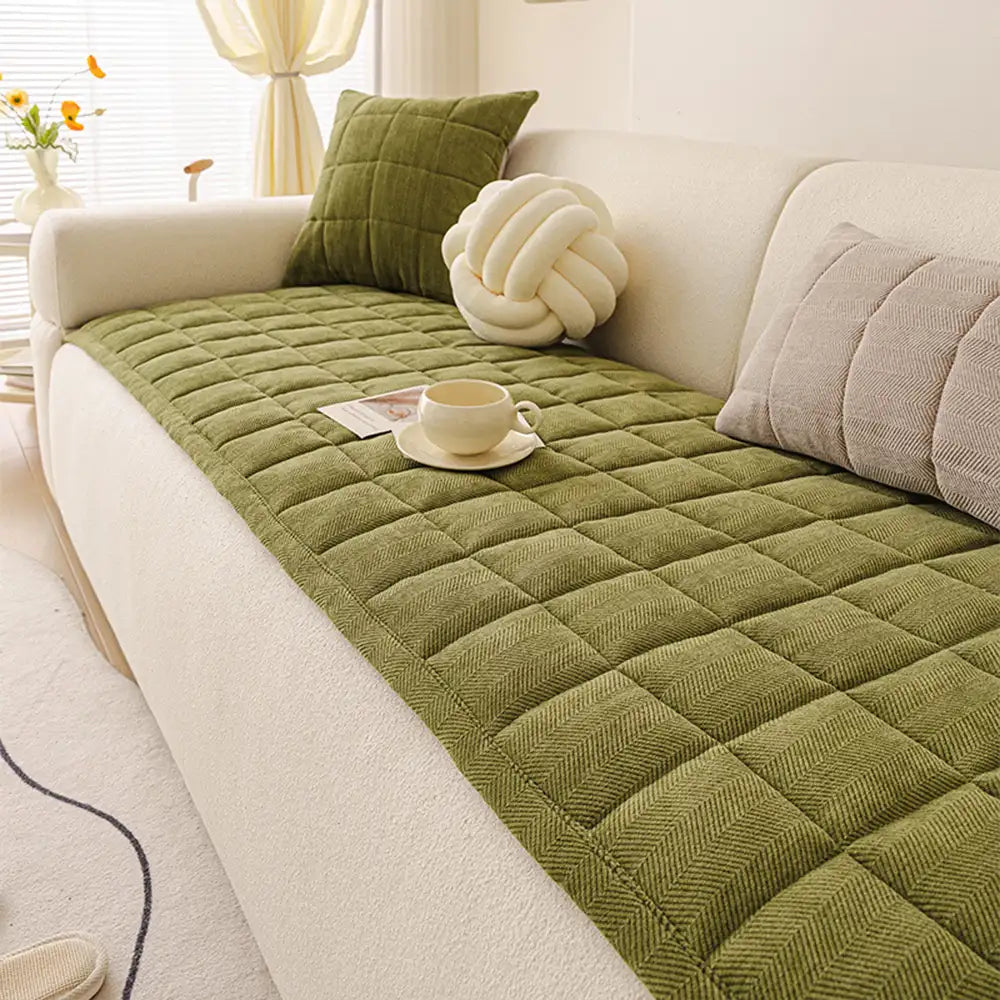 Herringbone Chenille Elegant Breathable Sofa Decoration Non-slip Sofa Cover