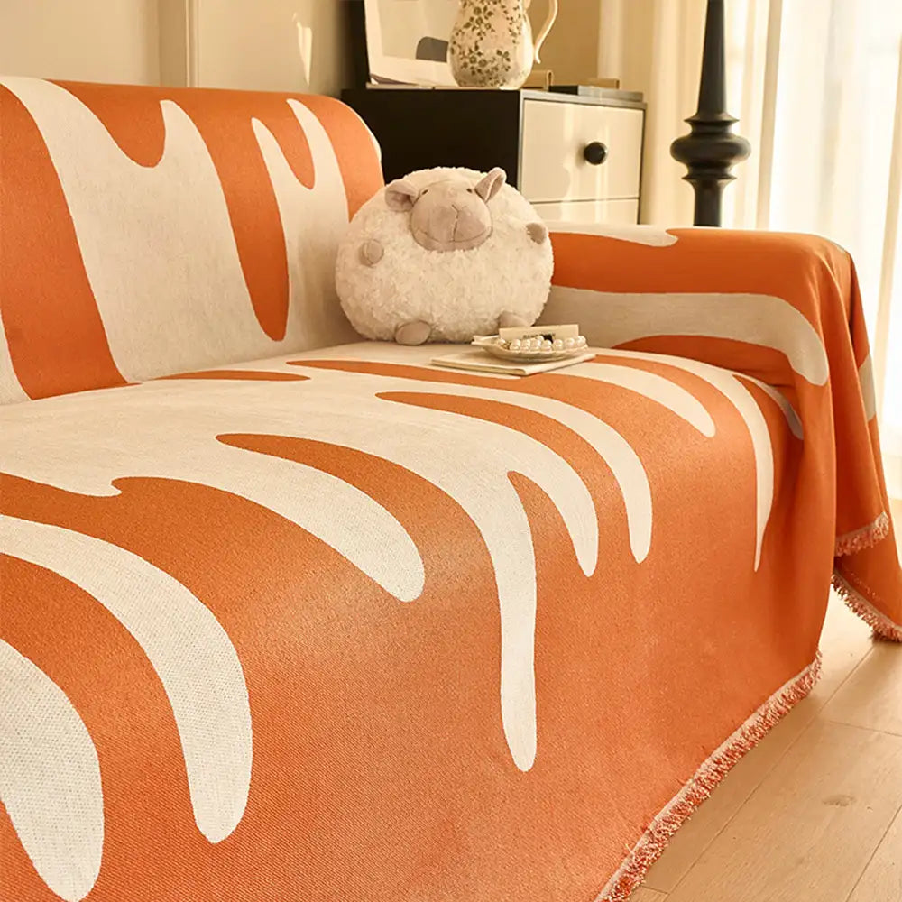 Ice Cream Wave Chenille All Seasons Universal Multifunctional Full Coverage Sofa Cover