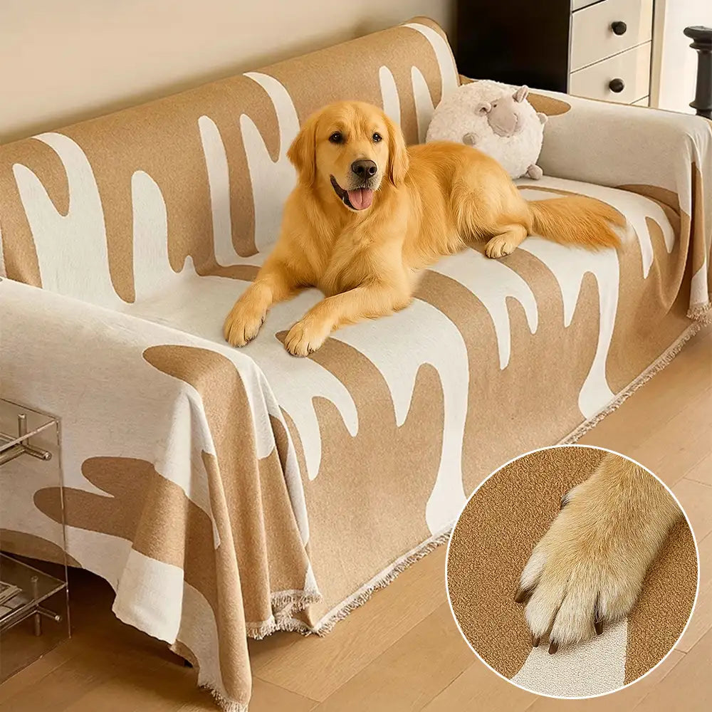 Ice Cream Wave Chenille All Seasons Universal Multifunctional Full Coverage Sofa Cover