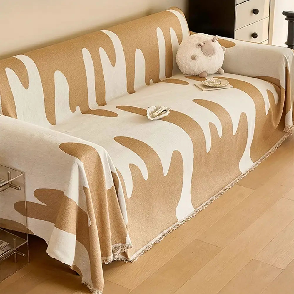 Ice Cream Wave Chenille All Seasons Universal Multifunctional Full Coverage Sofa Cover