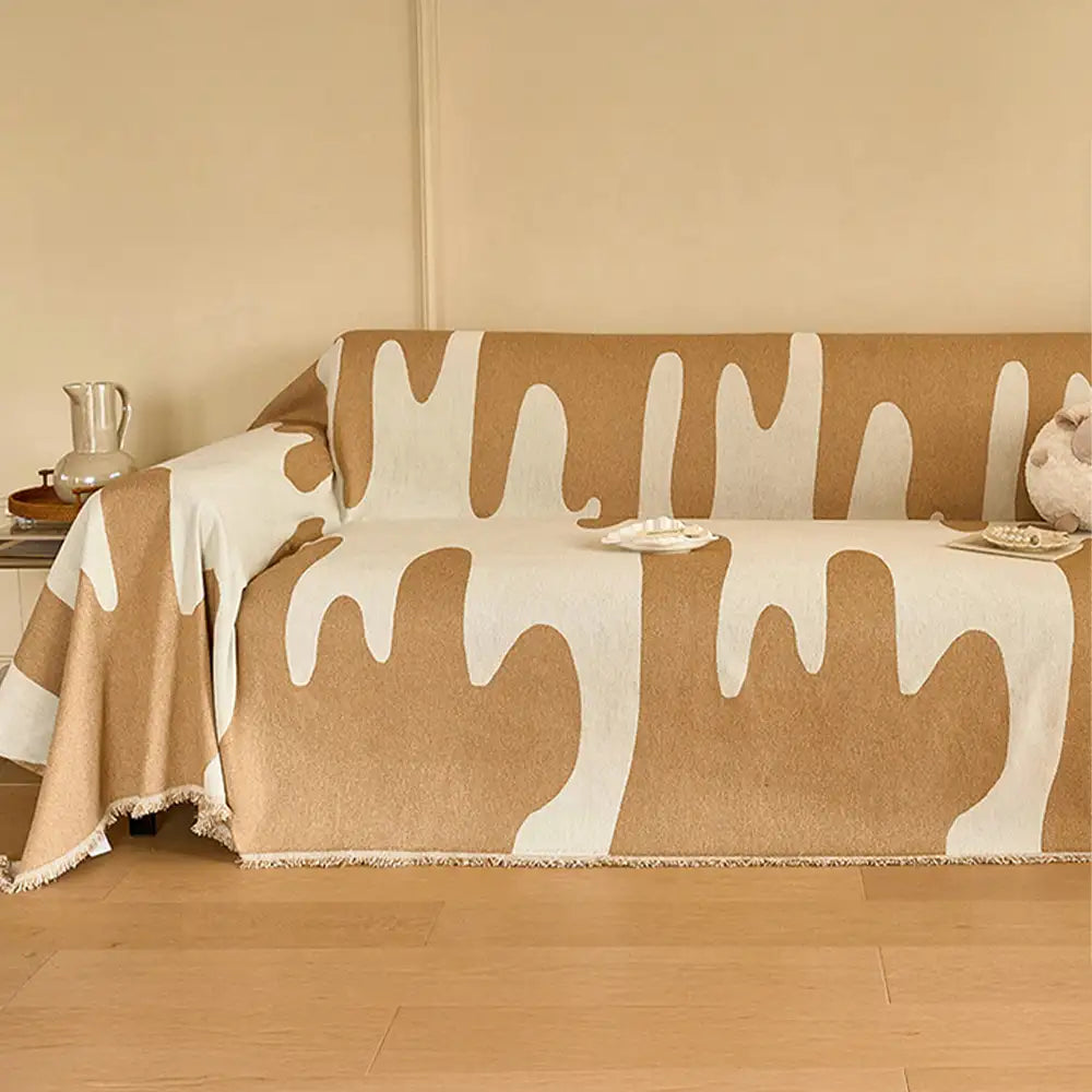 Ice Cream Wave Chenille All Seasons Universal Multifunctional Full Coverage Sofa Cover