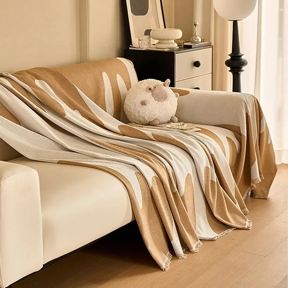 Ice Cream Wave Chenille All Seasons Universal Multifunctional Full Coverage Sofa Cover