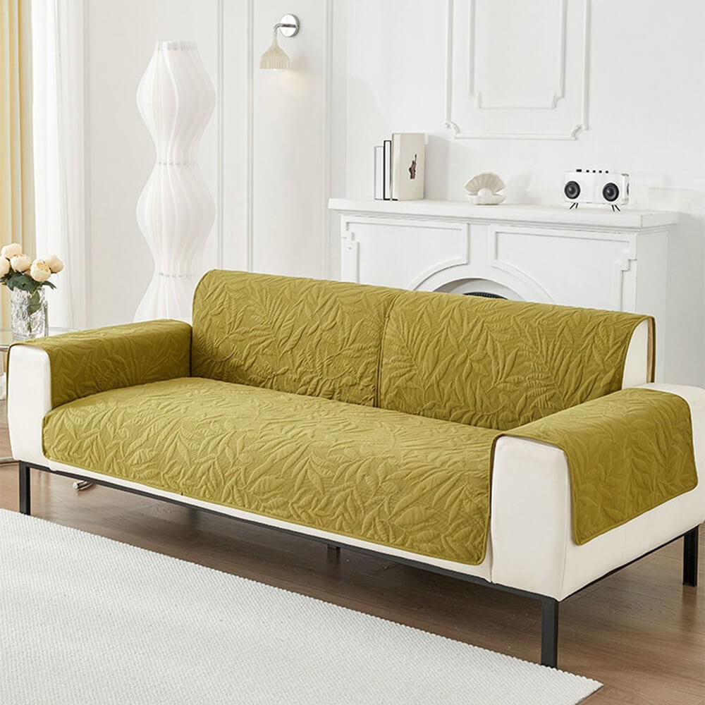 Leaf Pattern Ultra-Soft Waterproof Non-Slip Sofa Cover