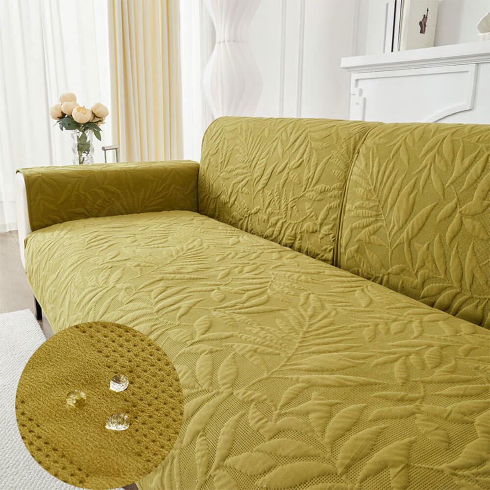 Leaf Pattern Ultra-Soft Waterproof Non-Slip Sofa Cover