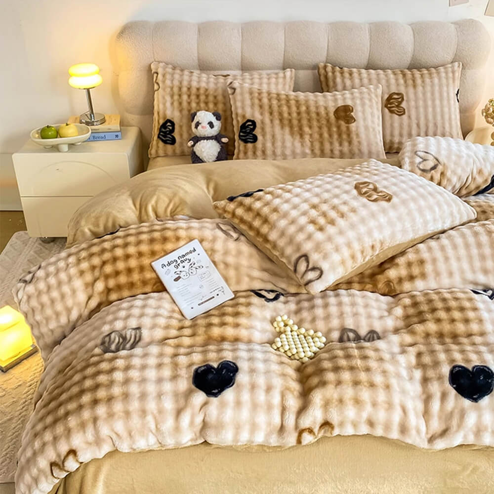 Leopard Print Milk Velvet Ultra-Soft Cosy Bed Sheet Set