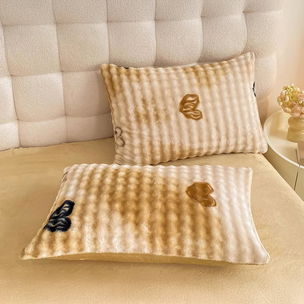 Leopard Print Milk Velvet Ultra-Soft Cosy Bed Sheet Set