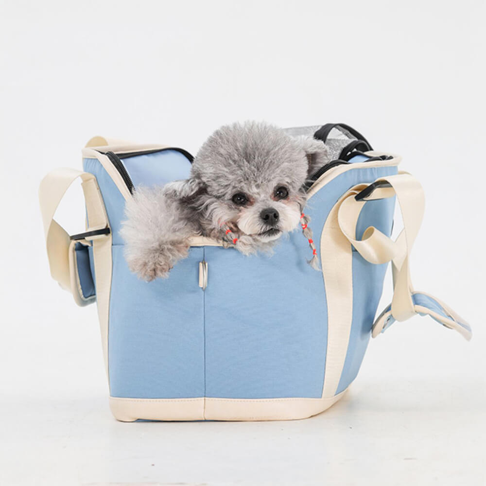 Lightweight Contrast Colour Waterproof Multi-Function Pet Travel Tote Bag