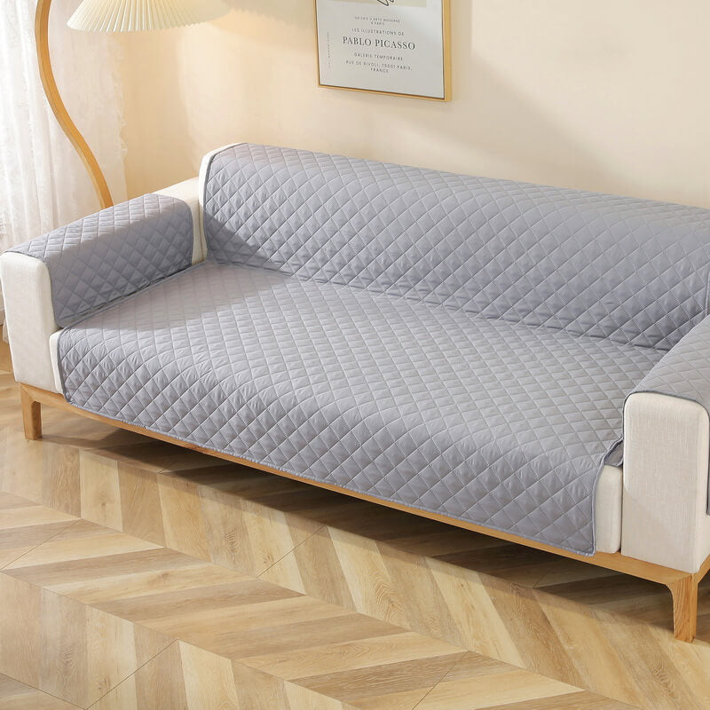 Modern Diamond One-Piece Sofa Protector Water-resistant Non-Slip Sofa Cover with Armrest