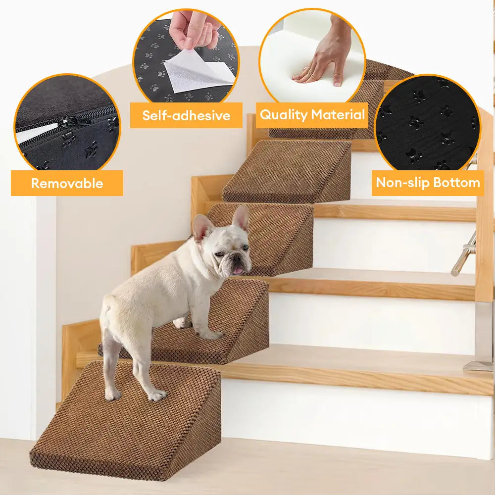 Modular Foam Dog Ramp Steps for Staircase Stairs with Velcro
