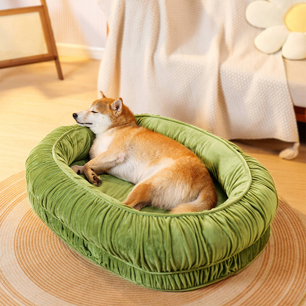 Oval Orthopaedic Support Cosy Sleeping Detachable Dog & Cat Bed