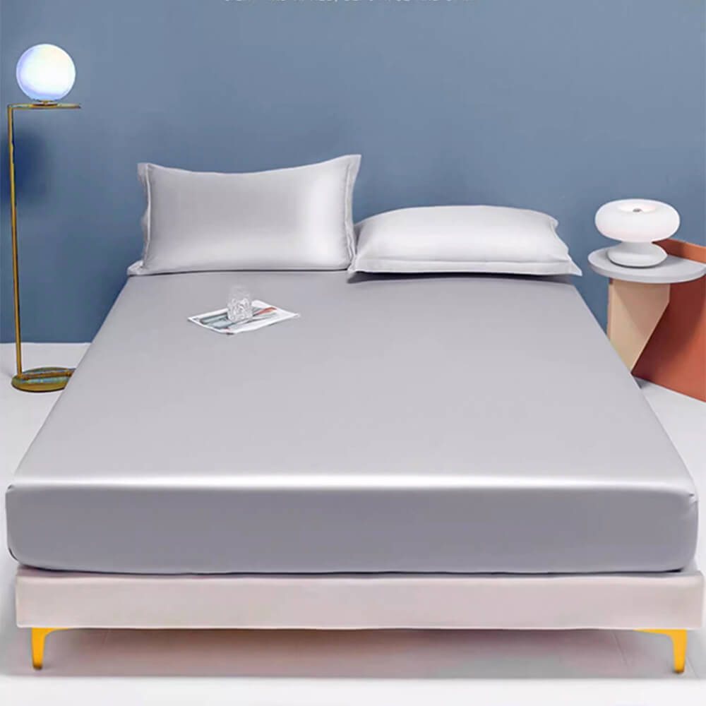 Premium Solid Colour Silky Cooling 100s Lyocell Fitted Sheet Mattress Cover