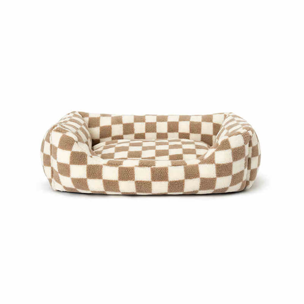 Stylish Chequerboard Warmth Removable Washable Dog Sofa Bed