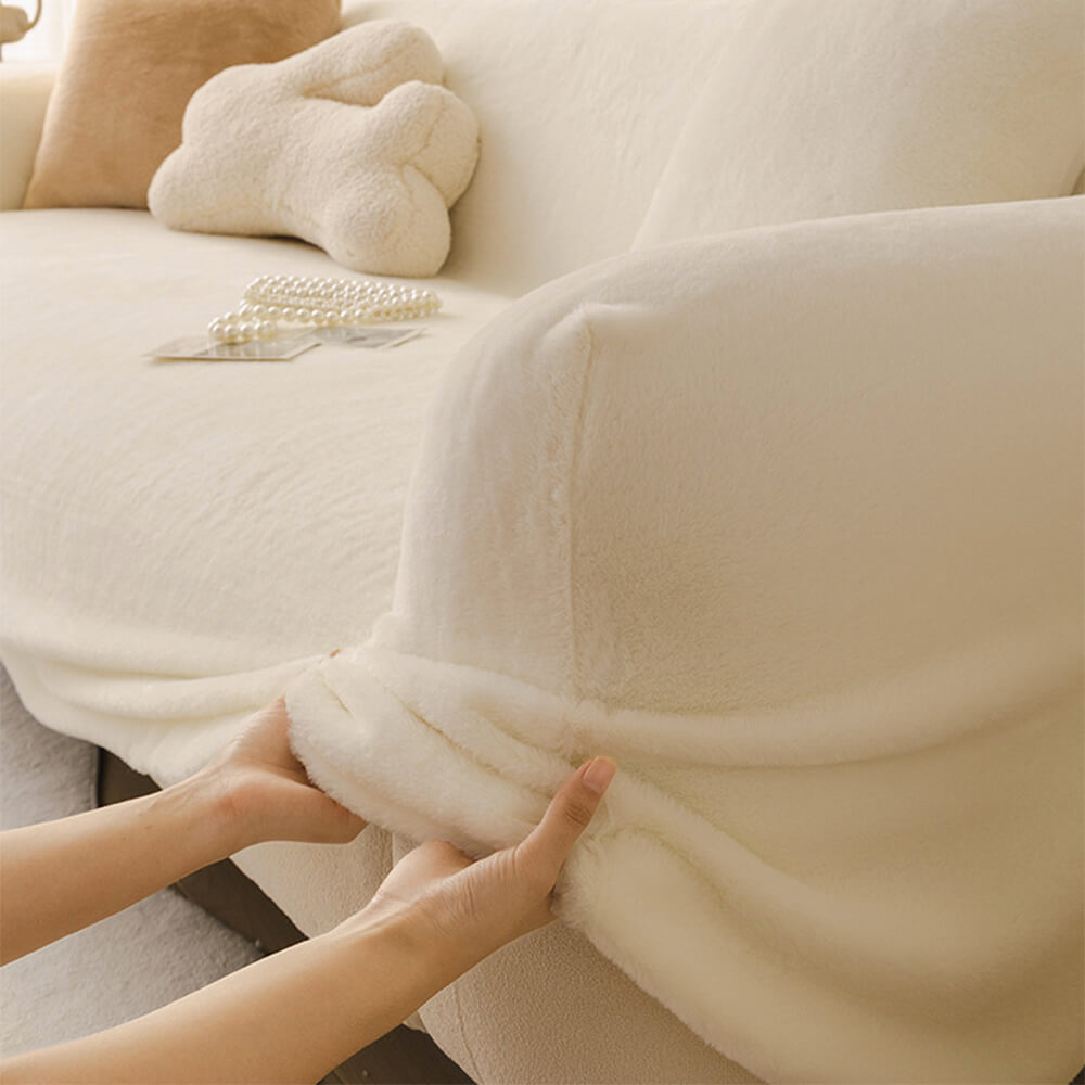 Ultra Soft Skin Friendly Plush Full Coverage Sofa Protector Sofa Cover