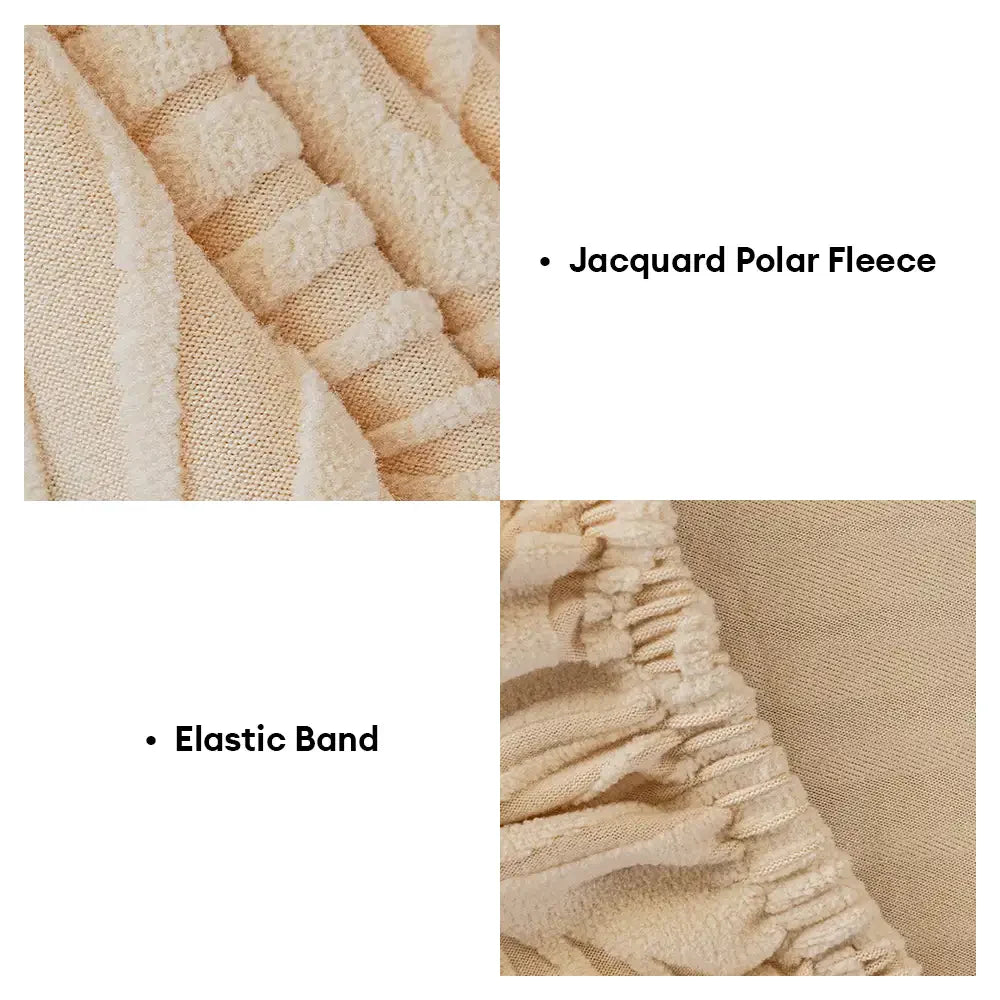 Wave Jacquard Polar Fleece Antistatic Protection Full Wrap Sofa Cover
