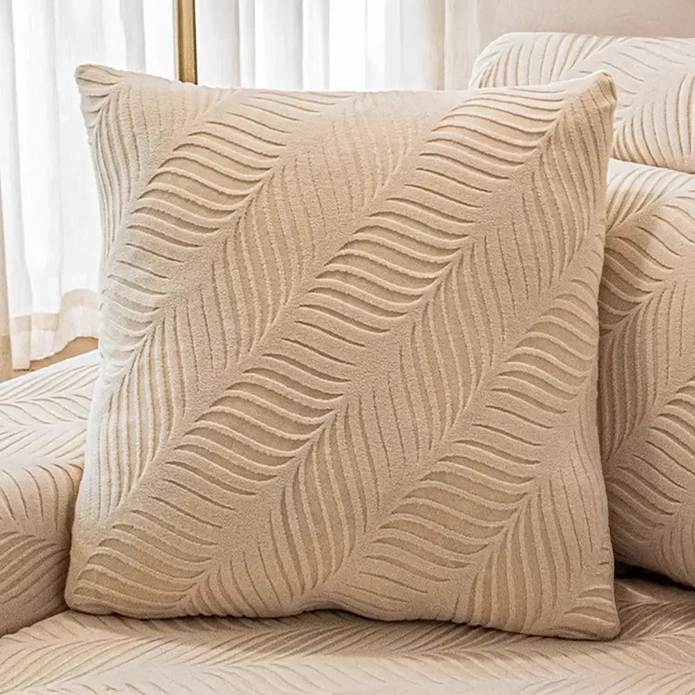 Wave Jacquard Polar Fleece Antistatic Protection Full Wrap Sofa Cover