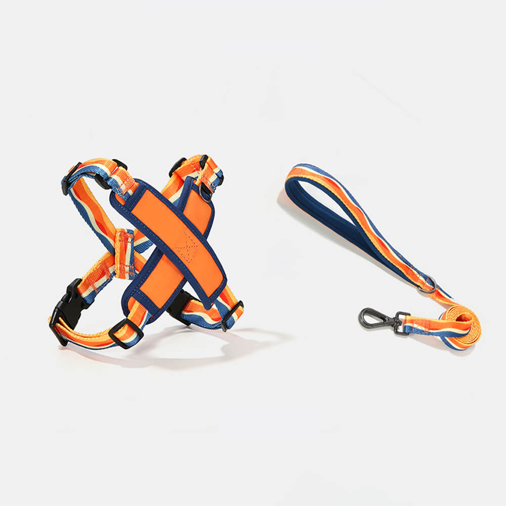 X-Shaped Adjustable Durable Dog Harness and Lead Kit