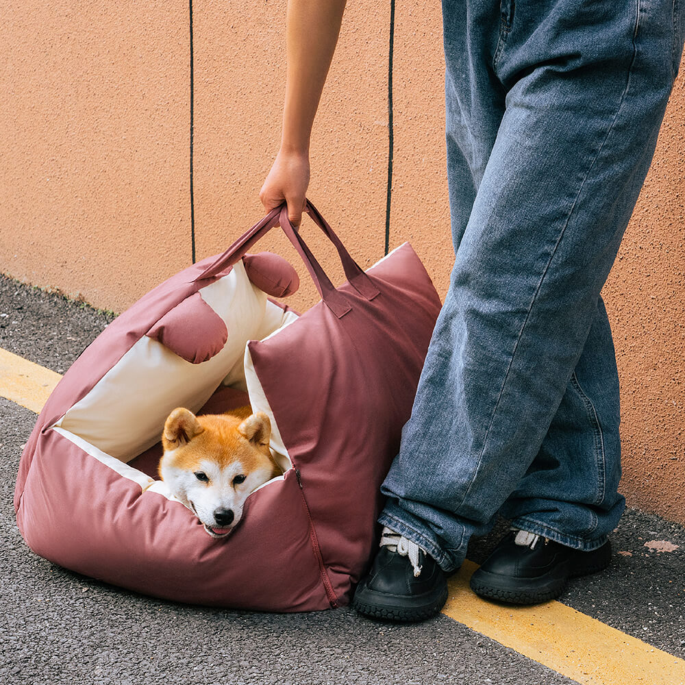 Bear Ears Pet Car Safety Bed Dog Car Seat Bed