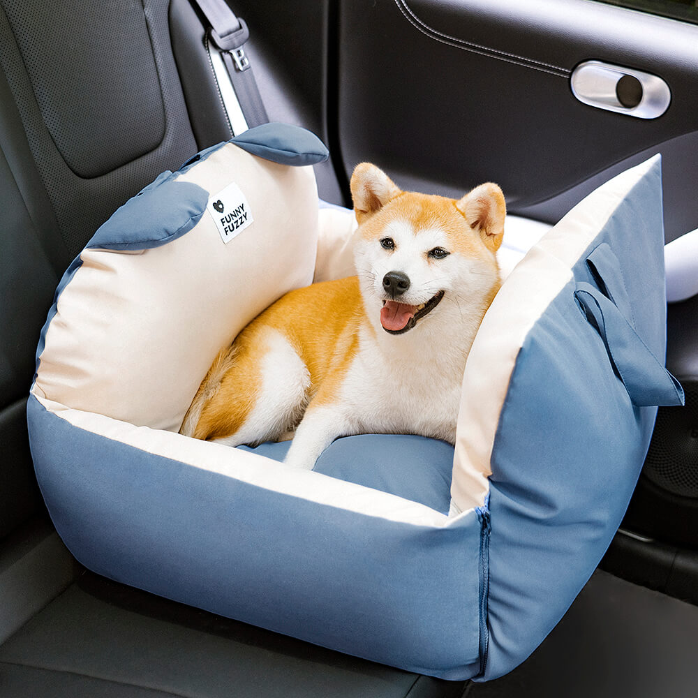 Bear Ears Pet Car Safety Bed Multifunctional Dog Car Seat Bed