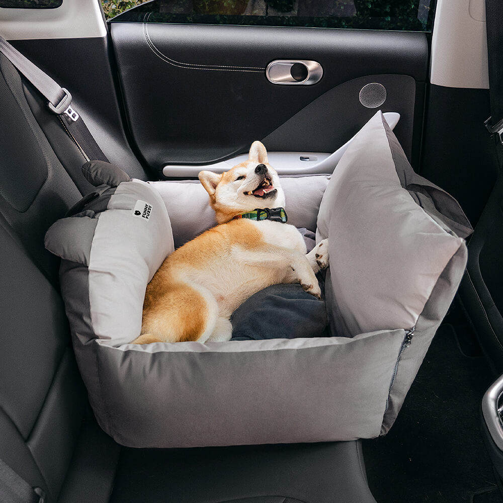 Bear Ears Pet Car Safety Bed Multifunctional Dog Car Seat Bed