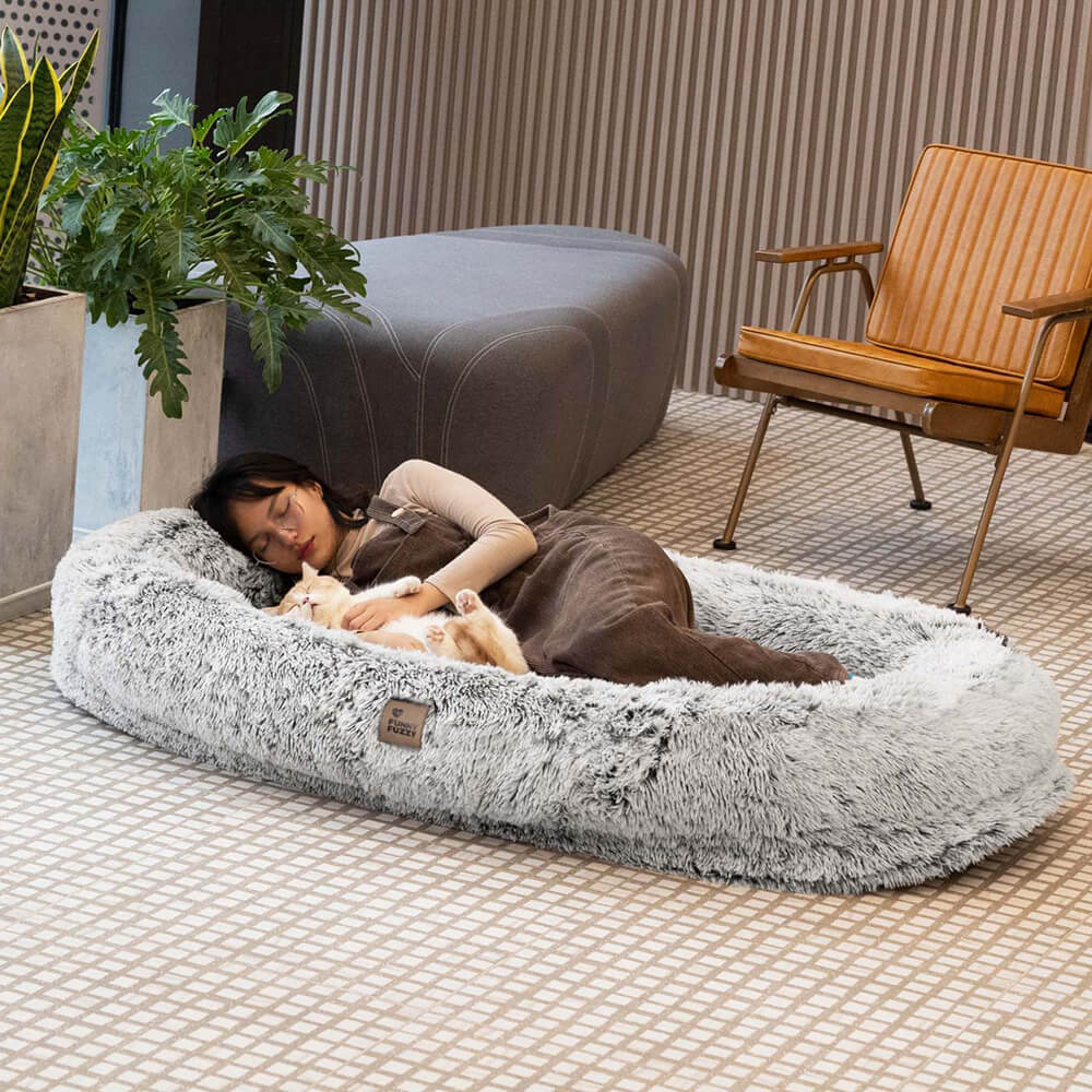 Luxury Super Large Sleep Deeper Oval Bed Human Dog Bed