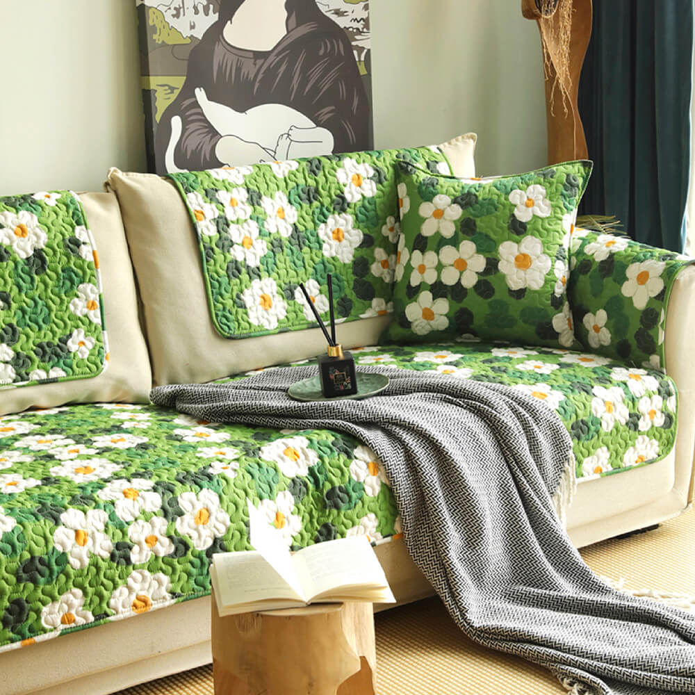 Super Soft Floral Anti-scratch Furniture Protector Sofa Cover