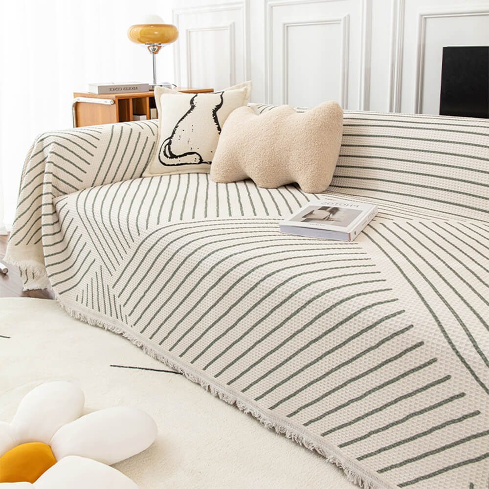 Geometric Pattern Multicolour Sofa Cover - Modern Design for a Stylish Home
