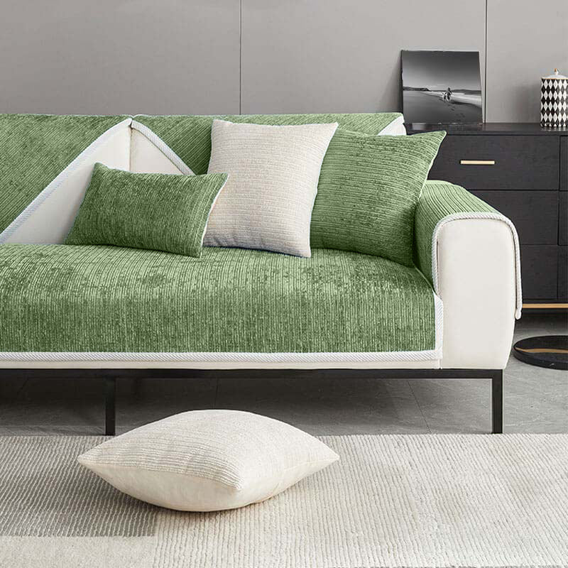 Waterproof Antimicrobial Simple Chenille Fabric Anti-scratch Sofa Covers
