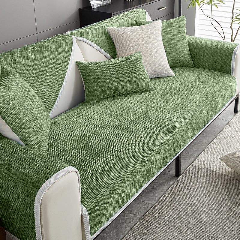 Waterproof Antimicrobial Simple Chenille Fabric Anti-scratch Sofa Covers