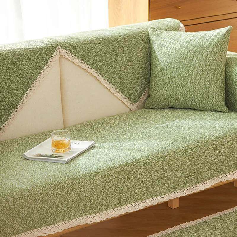 Hand-woven Cotton Linen Non-slip Sofa Cover for All Seasons